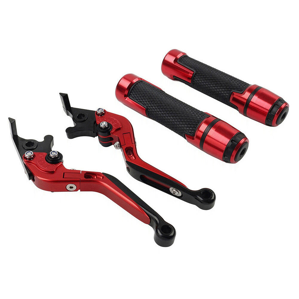 Folding Extendable Brake Clutch Levers Handlebar Grips Sets Fit for Suzuki GSX1400