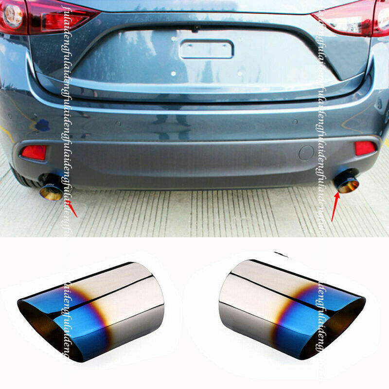 for Mazda 3 Axela Hatchback 2014-18 Exhaust Muffler Tail Pipe Tip Tailpipe Trims