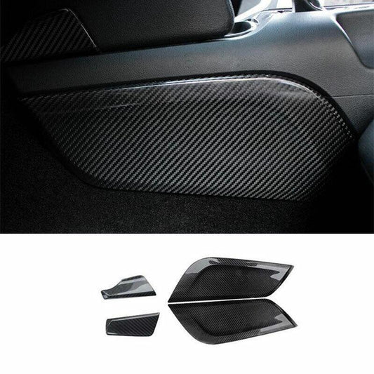 for Ford for Mustang 2015-2022 Dry Carbon Fiber Gear Shift Both Side Strip Trim 4PCS