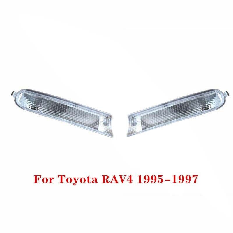 White Front Bumper Fog Light Lamp Housing L+R Fit for Toyota RAV4 1995-1997 1PCS