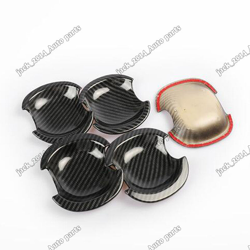 5pcs Carbon fiber Side Door Handle Bowl Cup Cover Trim for Toyota RAV4 2006-2012