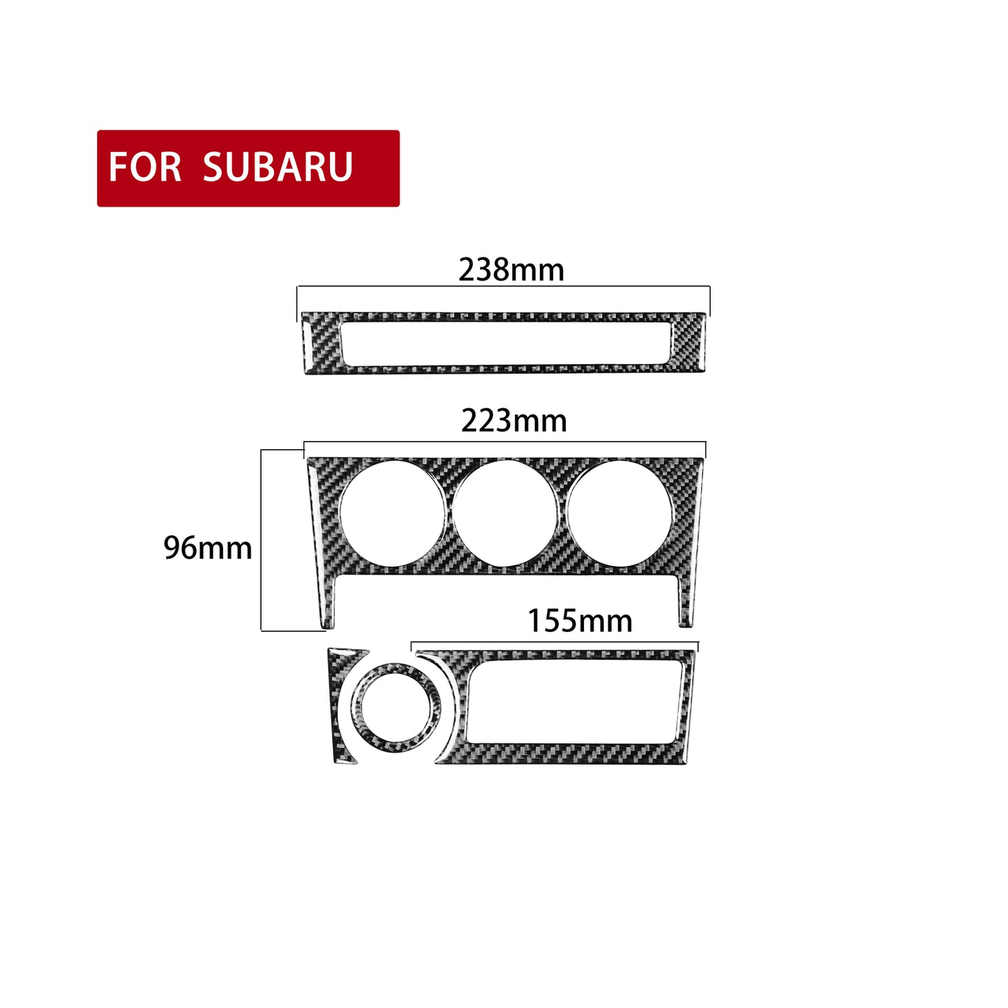 Carbon Fiber Interior Decorative Cover Trim for Subaru BRZ for Toyota 86 2017-2019