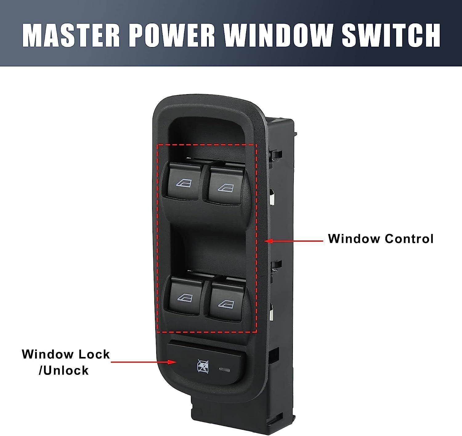 Fit for Ford Fiesta 2011-2013 8A6T-14A132-CC 1 Car Master Window Control Switch