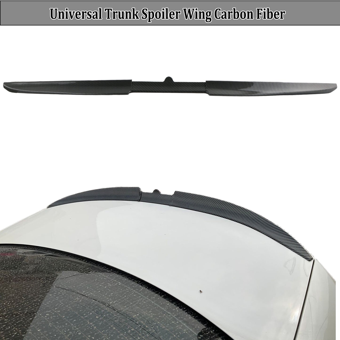 Carbon fiber universal adjustable trunk lip boiler roof rear
