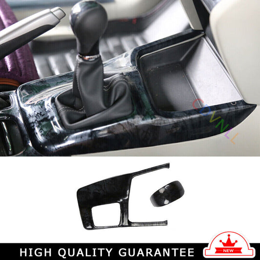 Inner Gear Shift Panel Decor Cover Trim for Honda for Civic 9th 2012-2015 Black Wood