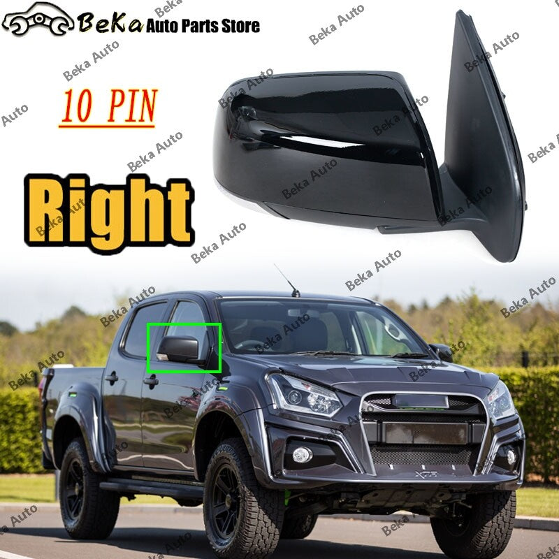 for ISUZU D-MAX DMax 2012 - 19 Right Rearview Mirror with Folding Heated Lens 10-inch
