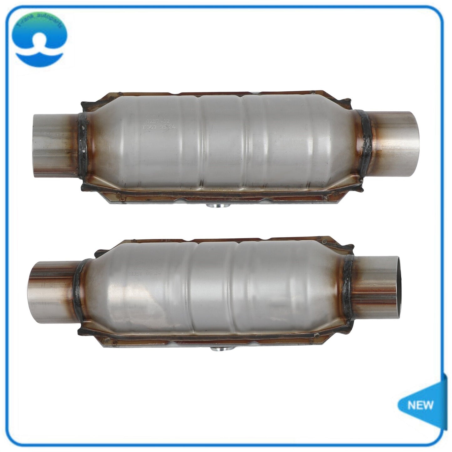2.5 Universal Fit Pair Catalytic Converters for Ford F150 EPA Approved 99306