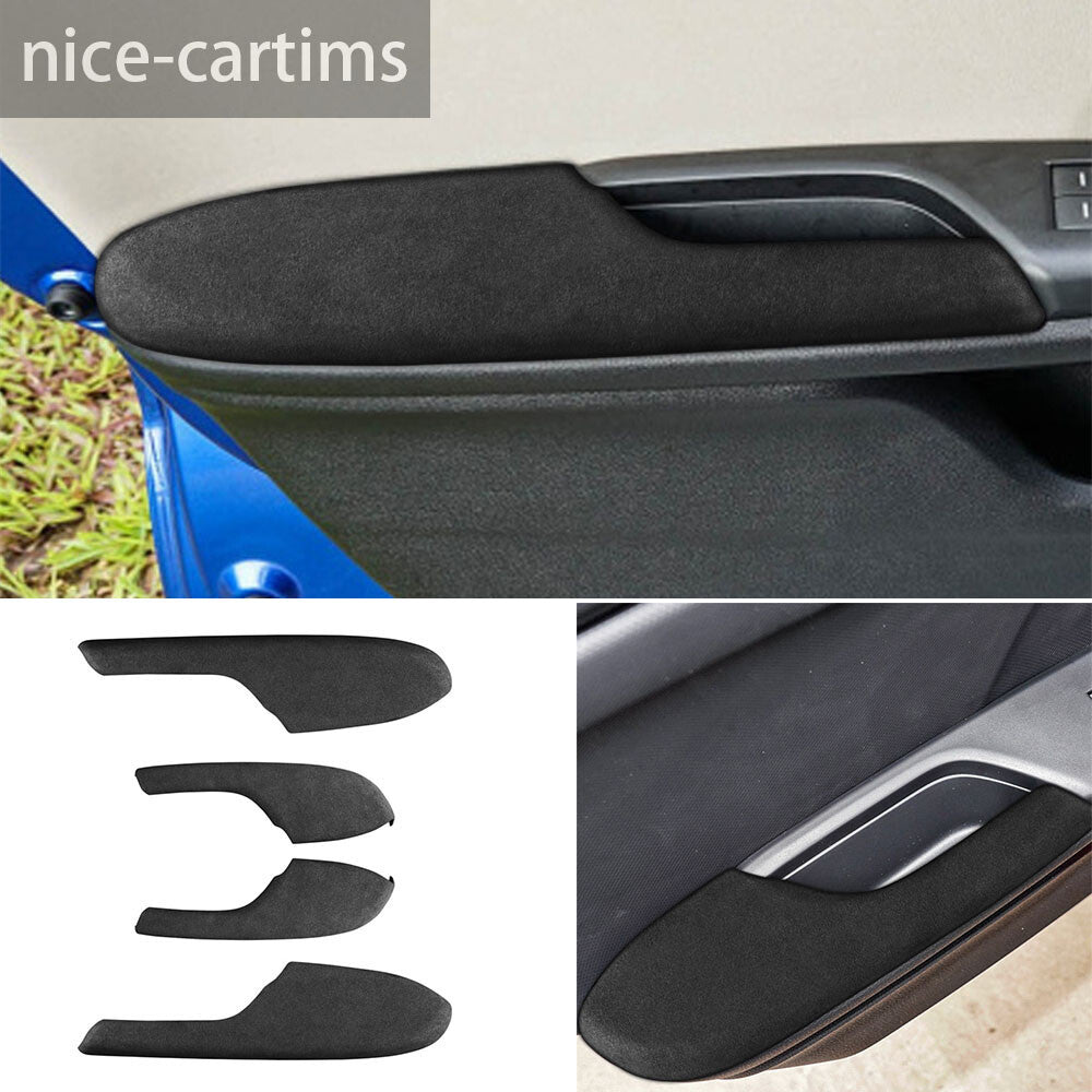 Suede Black Gray Interior Door Armrest Panel Trim for Honda for Civic 10th 2016-2021