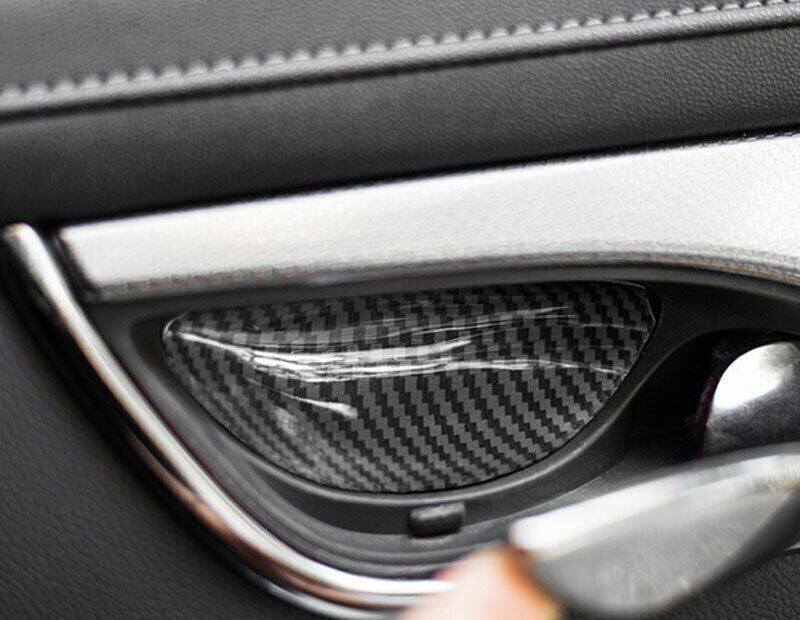 4P Inner Door Bowl Cover Trim Repair ABS Carbon Fiber for Cadillac CT5 2020-2024