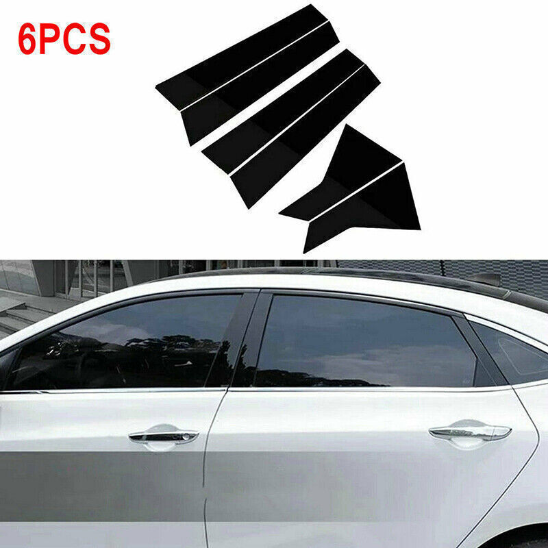 Piano Black Pillar Posts Door Window Molding Strip for Honda for Civic Sedan 22-2024