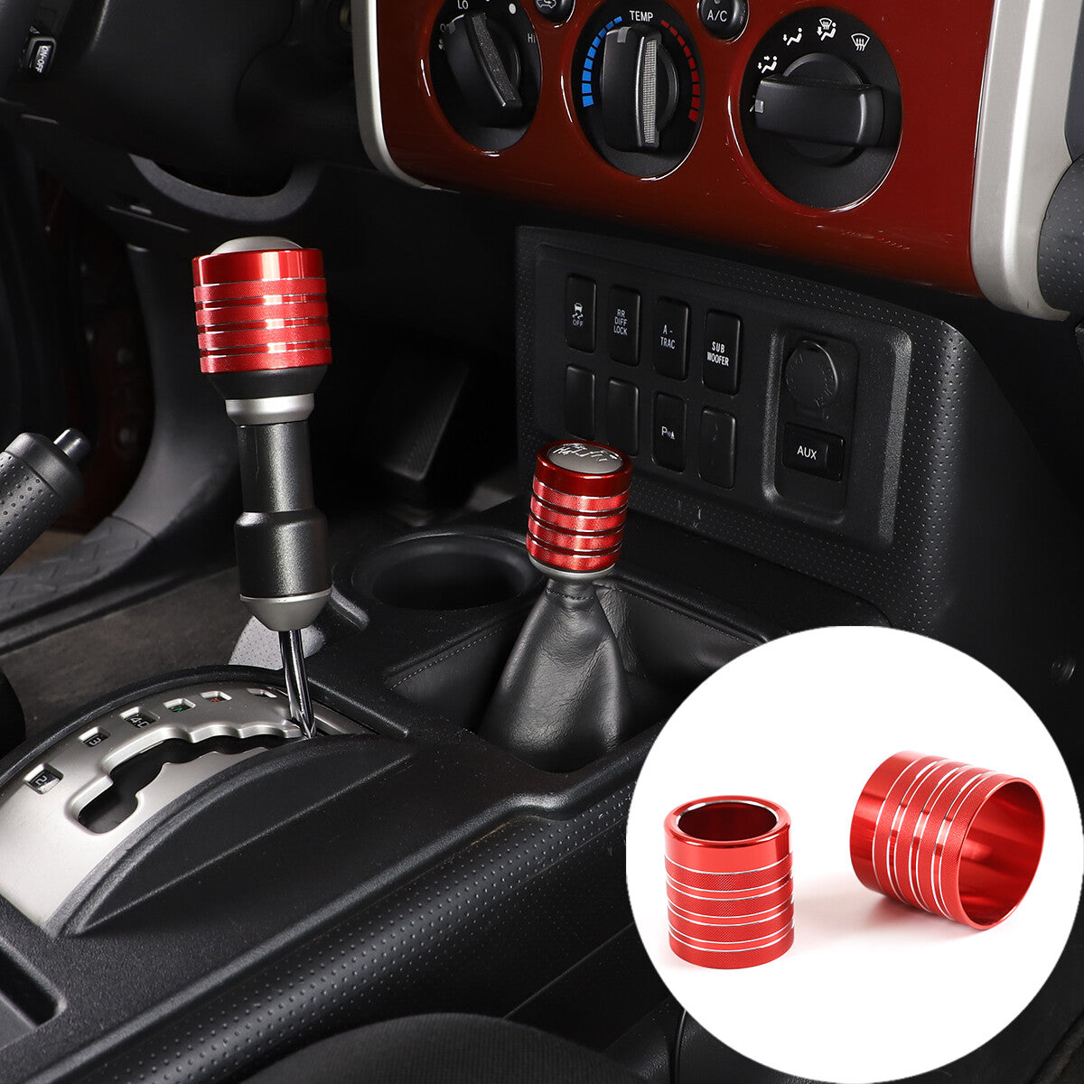4-Piece Red Interior Glass Lifting Frame Decor for Toyota Tacoma 2011-2015 USA