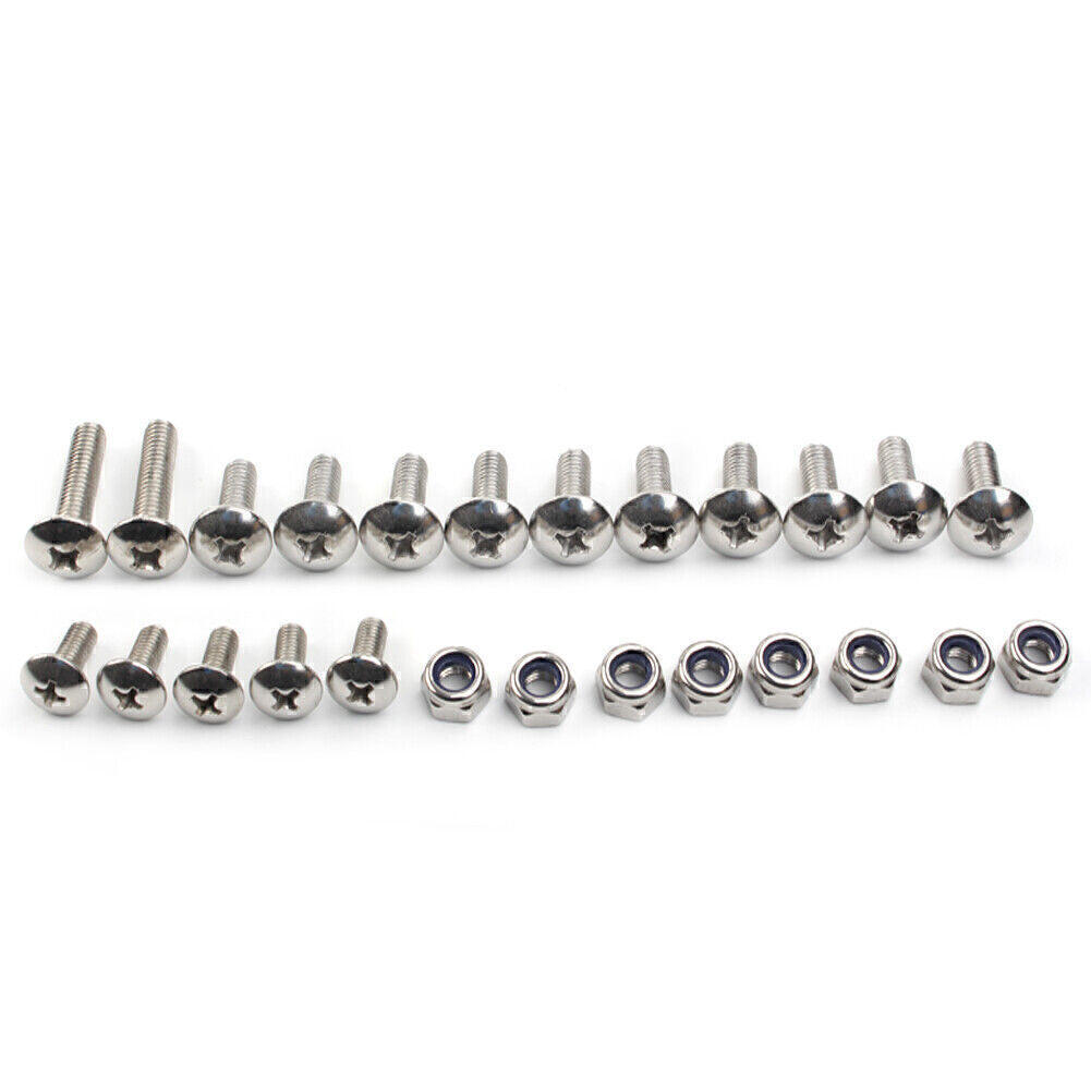 25 Piece Fender Bolt Screw Nut Mount Kit Plastics Hardware for Yamaha Banshee