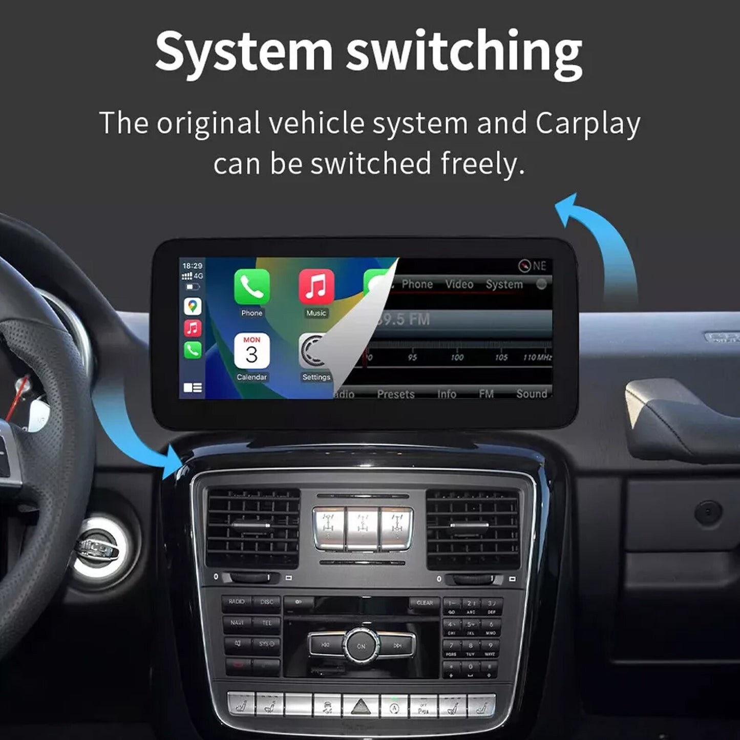 12.3 Wireless Android Auto Touch Screen for Benz G Class W463 NTG4.5/5 CarPl4m
