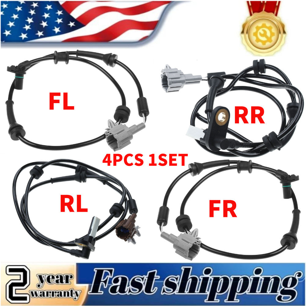 4-piece ABS wheel speed sensor pack, suitable for front, rear, left, and right: for Nissan TITAN 2008-2011