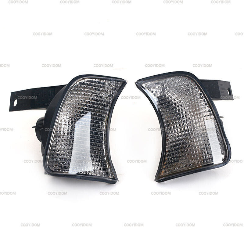 for BMW 5-Series E34 1989-1995 Pair Black Corner Lights Turn Signals light