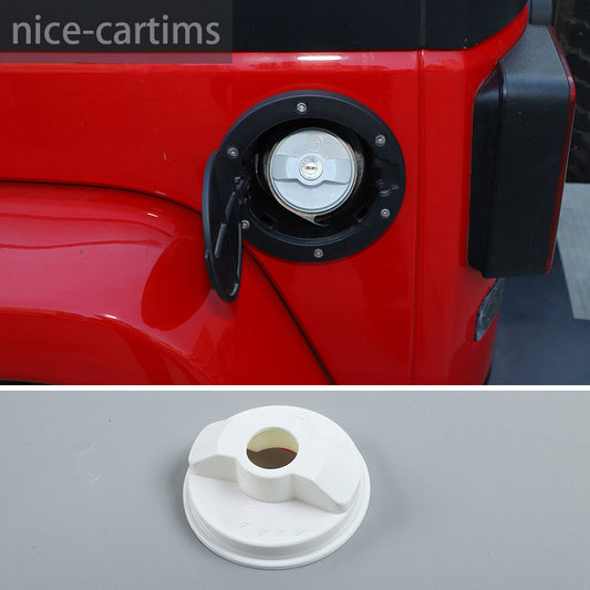 White Inner Fuel Tank Cap Door Gas Filler Cover for Jeep for Wrangler JK JL 2007-23