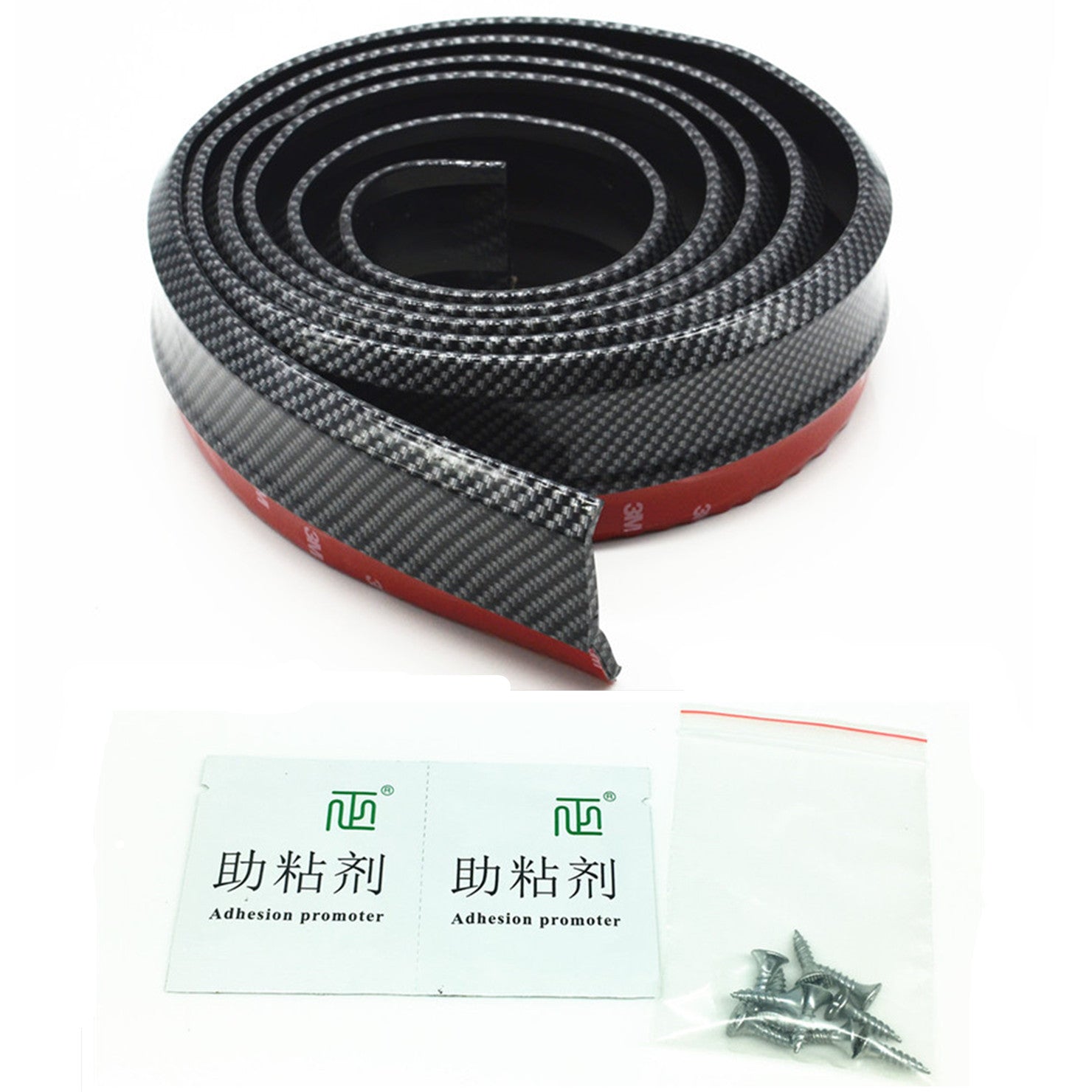 Car Front Bumper Carbon Fiber Lip Splitter Spoiler Skirt Valance Chin Protector