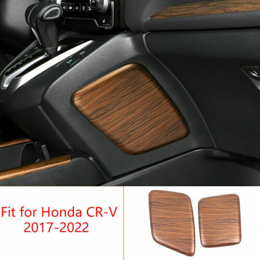 for Honda CR-V 2017-2022 Wood Grain Central Console Gear Shift Side Panel Trim