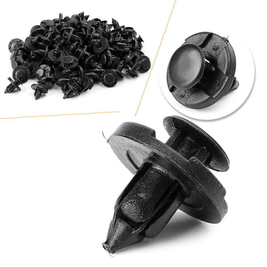 Fit for Nissan Black 100 x Panel Rivet Fastener Retainer Bumper Fender Push Pin Clip