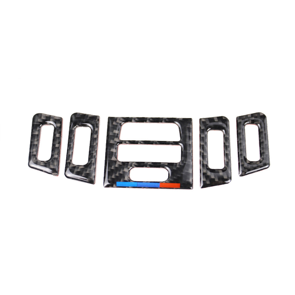 for BMW 3 Series E92 E90 02 Carbon Fiber Dashboard Air Vent Outlet Panel Trim