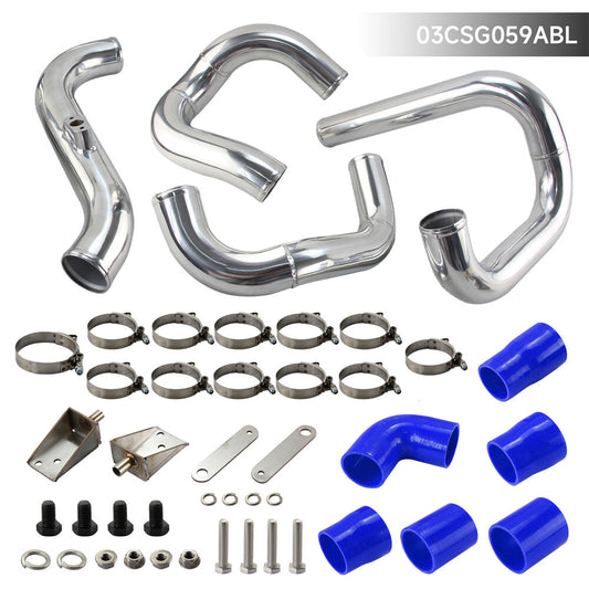 Front Mount Aluminum Intercooler Piping Kit for Hyundai for Genesis 2.0T 10-12 Blue