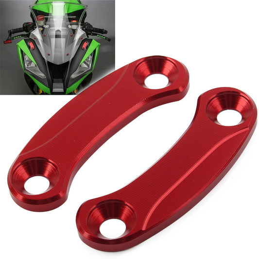 Rearview Mirror Block Off Base Plates Cover for Kawasaki ZX-10R 16-21