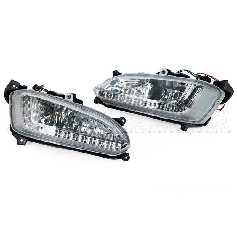 Suitable for Hyundai Santa Fe IX45 2013-2015 1 pair of LED DRL daytime running lights and fog lights