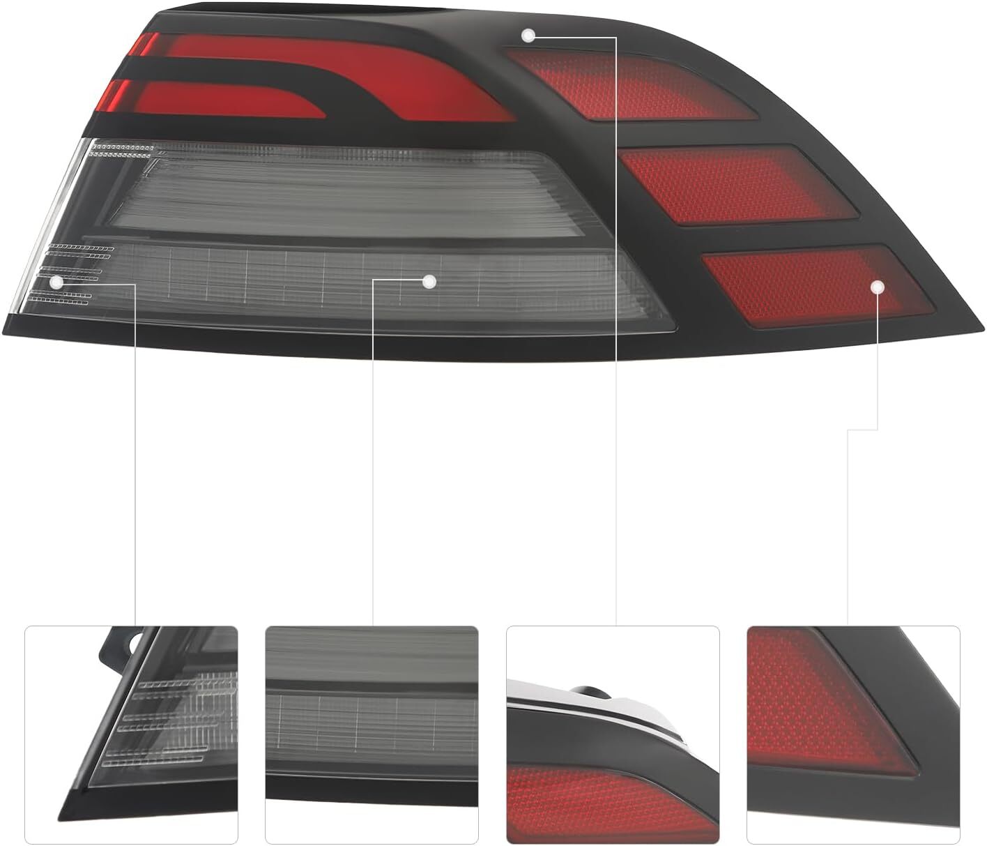 Left LH taillight quarter panel for 2023/2024 for Honda Accord 33550-30A-A01