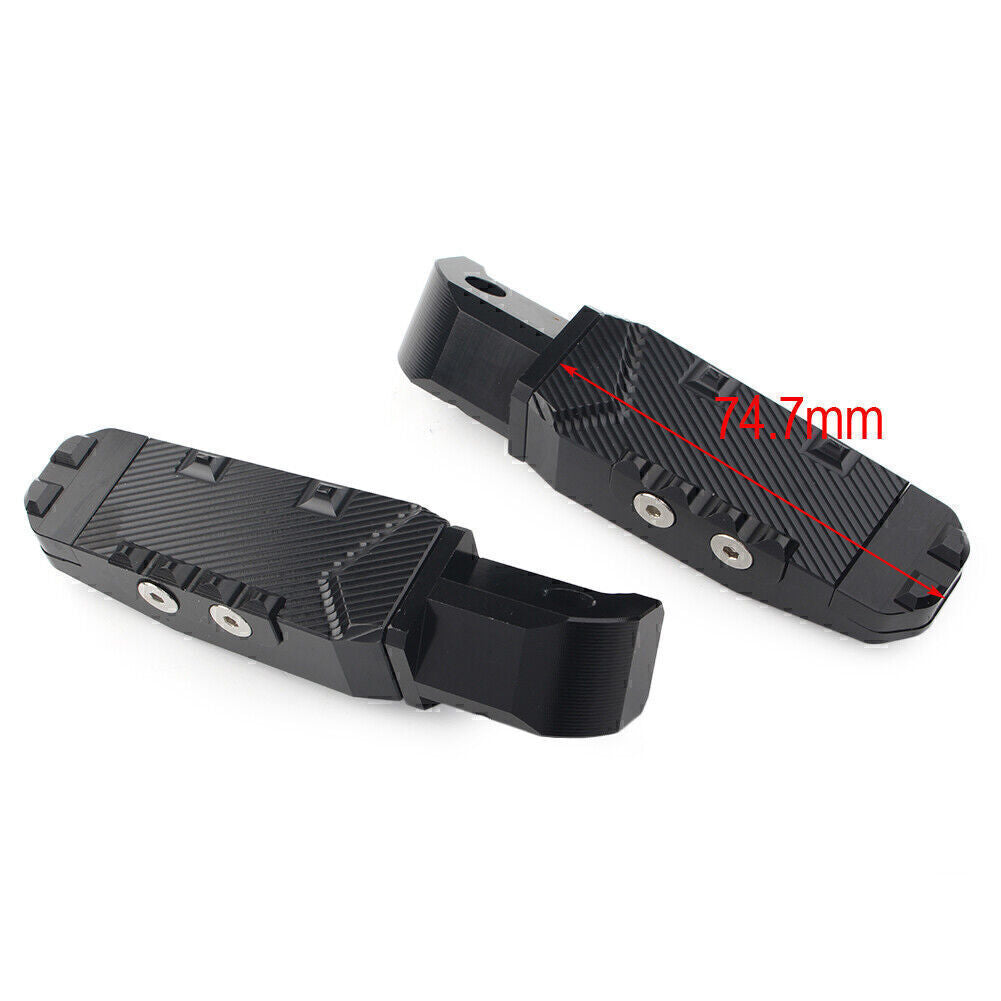 CNC Rear Passenger Footrests Foot Pegs Pedal Pads Black for Yamaha FZ1 YZF R3