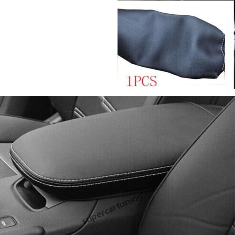 for Cadillac XT5 2017-22 Black Leather Central Console Armrest Box Cover Trim