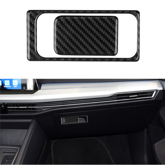 2X Carbon Fibre Button Handle For Glove Box Trim for VW for Golf 8 MK8 GTI 2021
