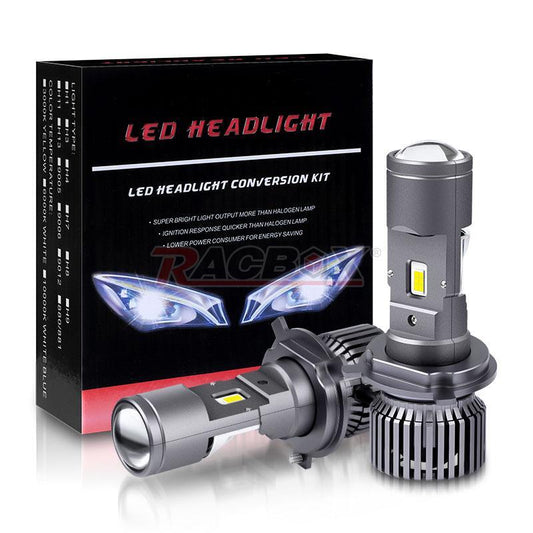 H4 6000K for Mini Bi-LED Projector LED Lens LHD Hi/Lo Beam Bulb Headlight Retrofit
