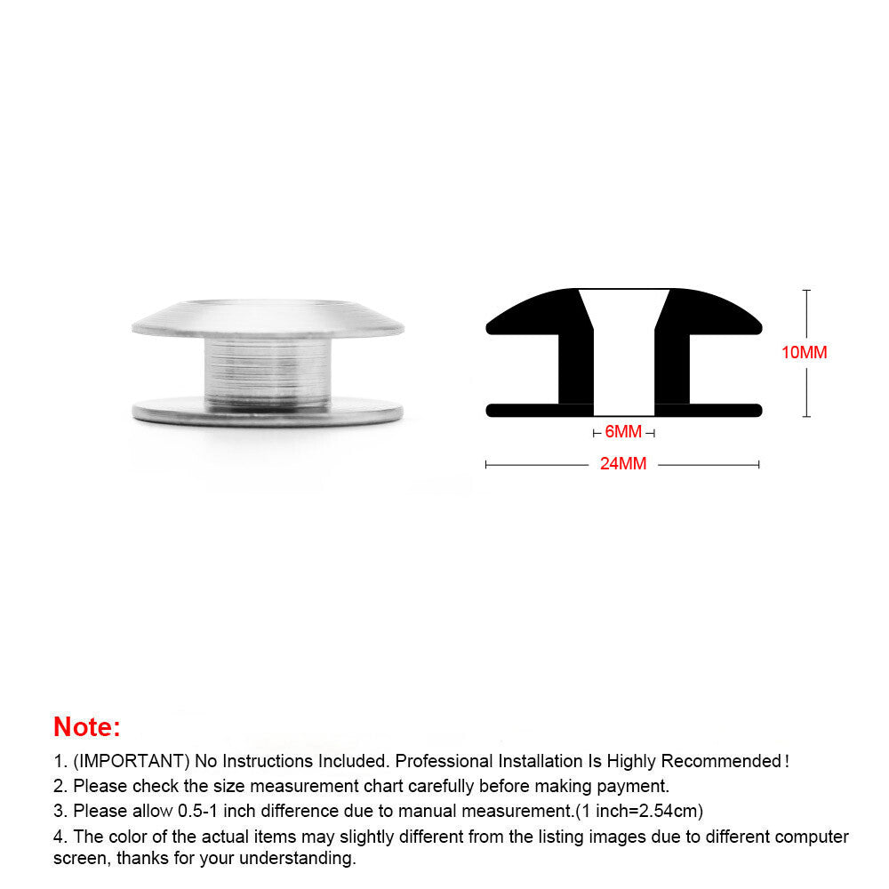 Silver Quick Release Fasteners Bumper Trunk Fender Hatch Lids Kit Aluminum