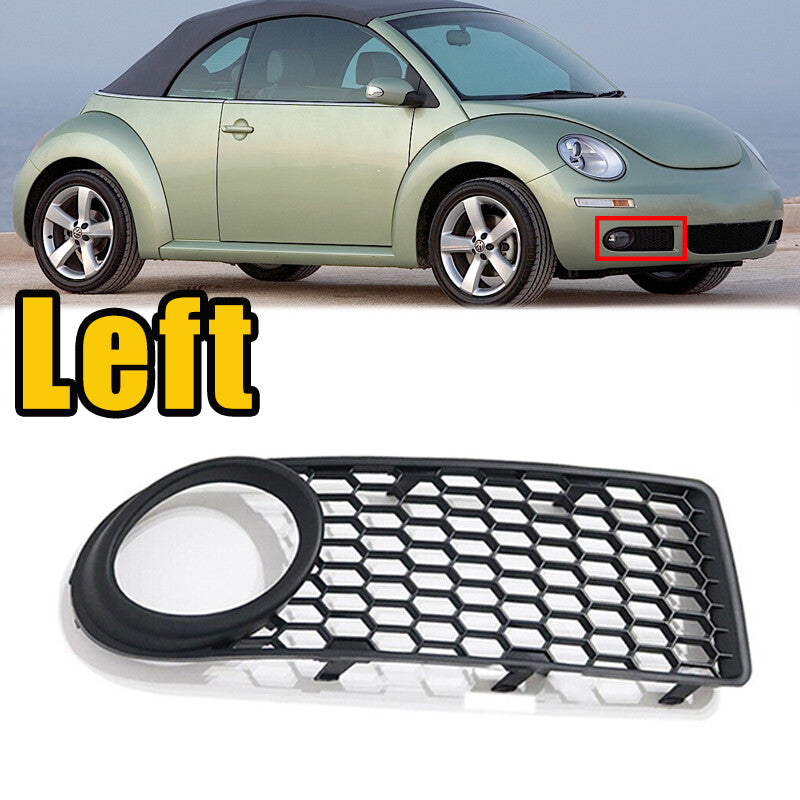 Left for VW Beetle/Cabrio 2006-11 Front Bumper Fog Lamp Cover Frame Mesh Grille