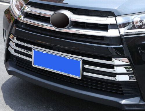 17-2019 for Toyota Highlander Chrome Style Front Center Mesh Grille Grill Strip