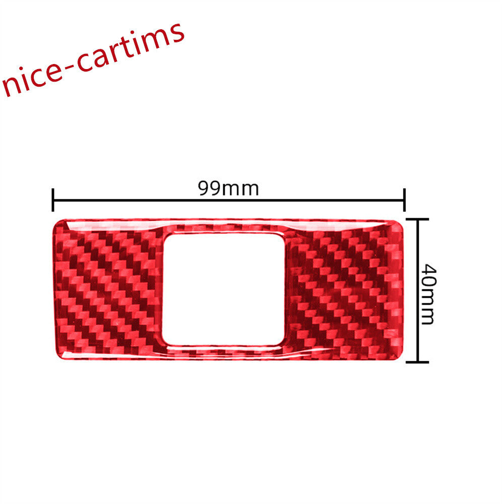 for Ford F150 2009-14Red Carbon Fiber Interior Light Control Switch Panel Trim A