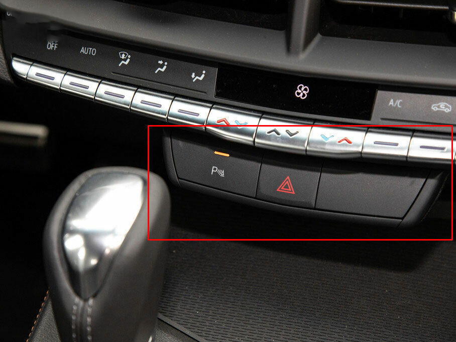 For 2020-24 for Cadillac CT4 Carbon Fiber Steel Emergency Light Switch Cover Trim 1X