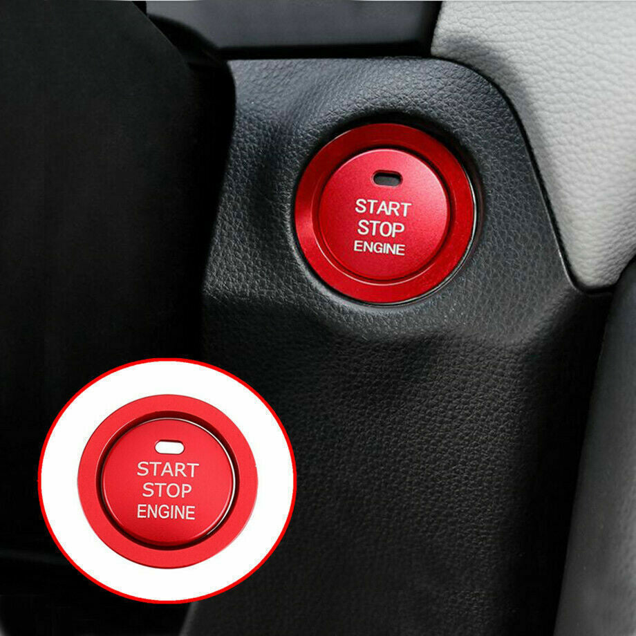 for Toyota Highlander 2020-2024 Red Alloy Engine Start Stop Switch Cover Trim 2X