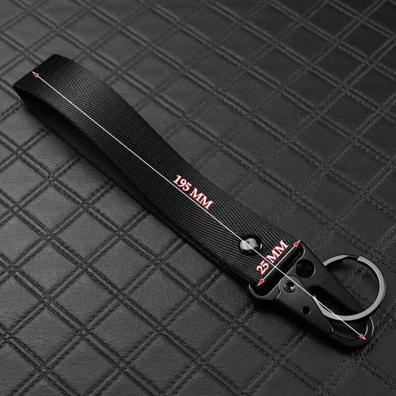 Car keychain metal key ring badge lanyard black Mugan suitable for Nissan