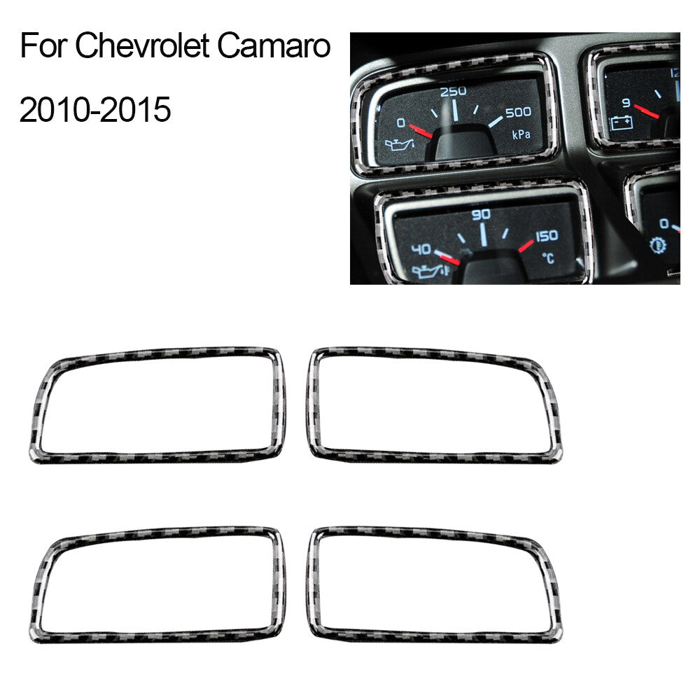 Carbon Fiber Oil Temperature Frame Cover Trim for Chevrolet Camaro 2010-2015