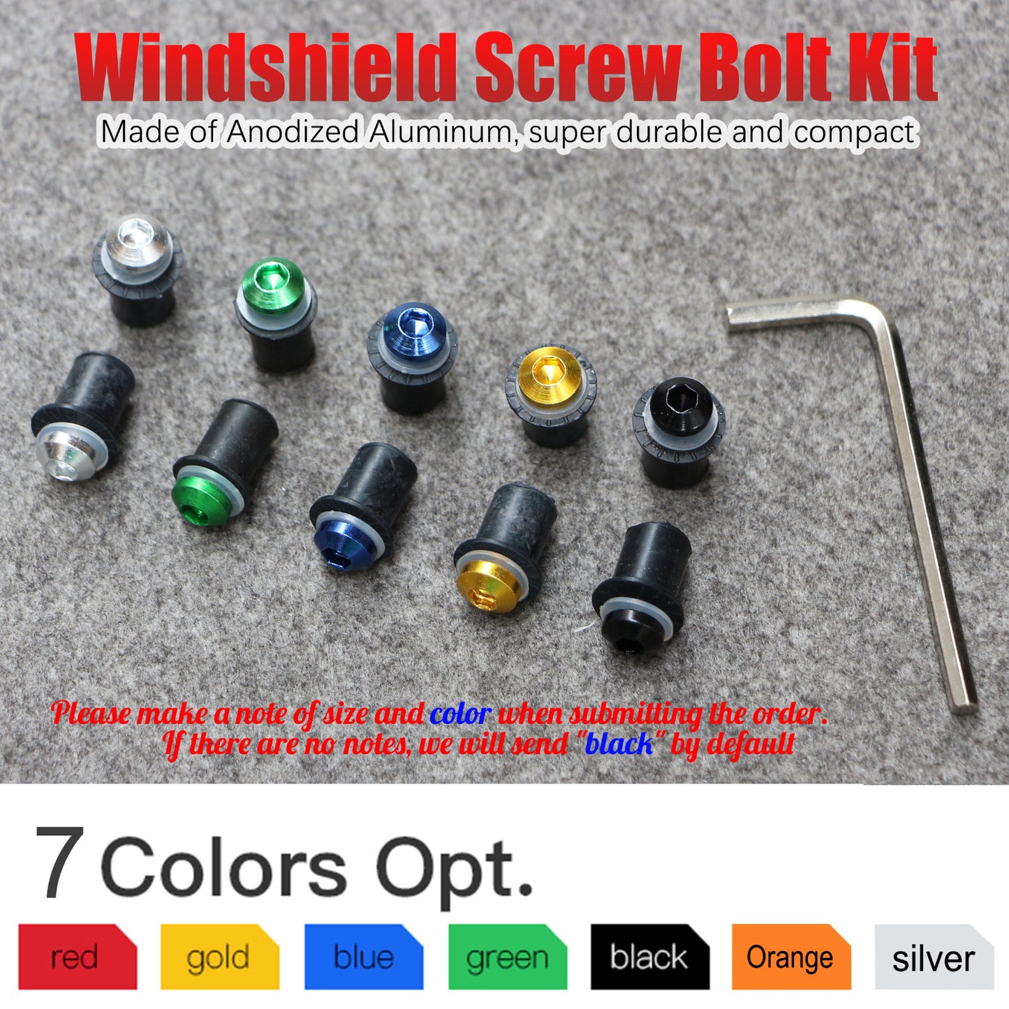 10 pcs Fairing Bolts Screws Nuts Adapter 10mmx14mm fit for motorcycle Windscreen