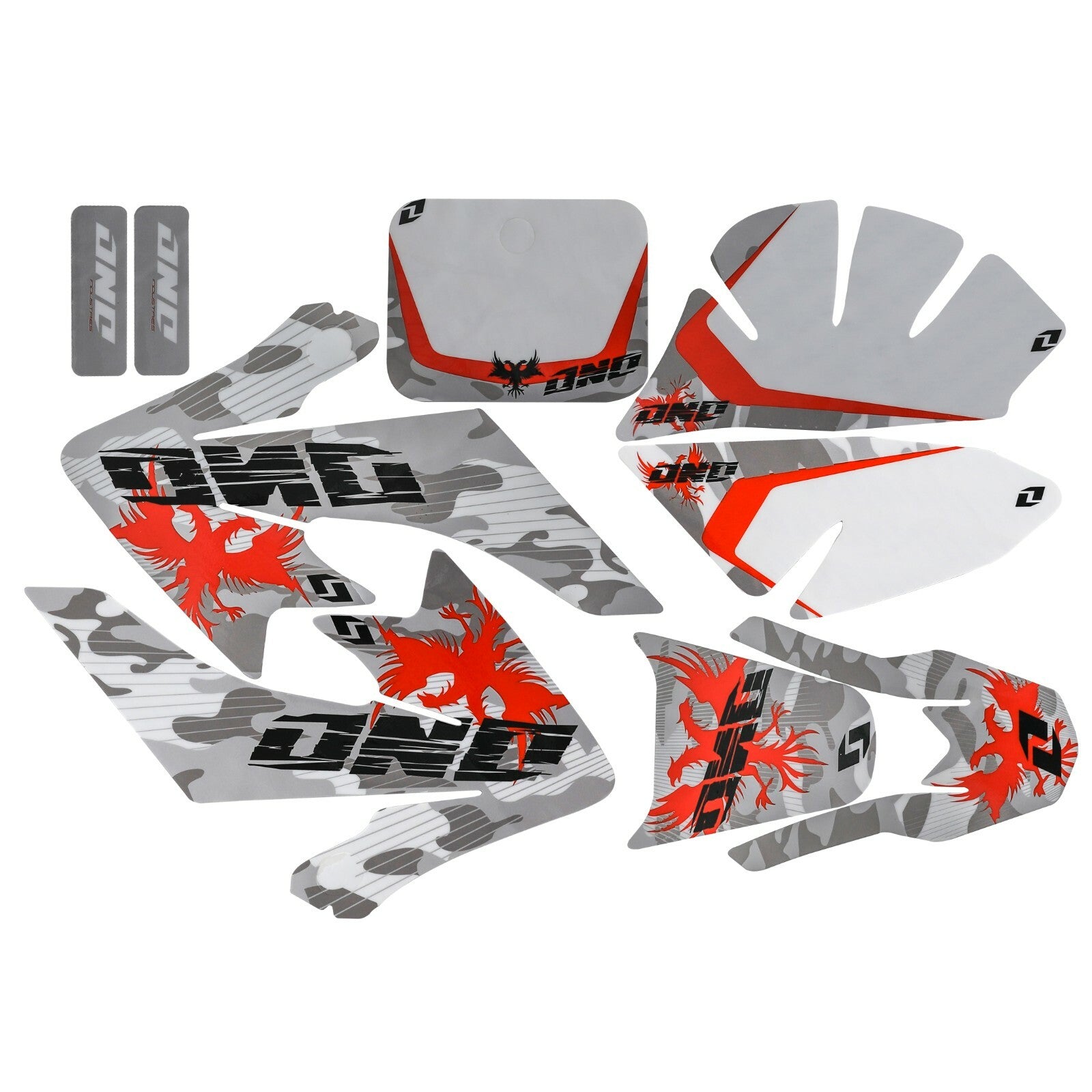 Rectifier graphic decals for 90cc and 110cc Pit bikes, for Honda XR50 motocross bikes.