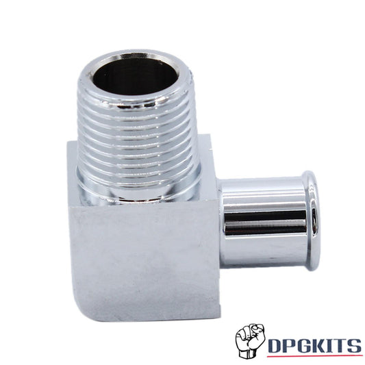 90¡ã Heater Hose Fitting 1/2 NPT to 5/8 Hose Barb Fits 1/2 NPT Intake Manifold