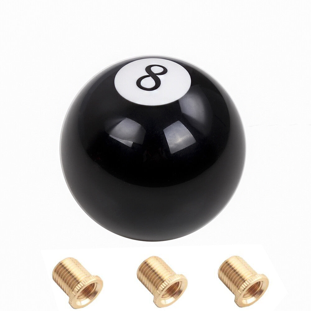 Pool Billiard Ball Custom Gear Shifter Shift Knob Car Lever Black 8 eight