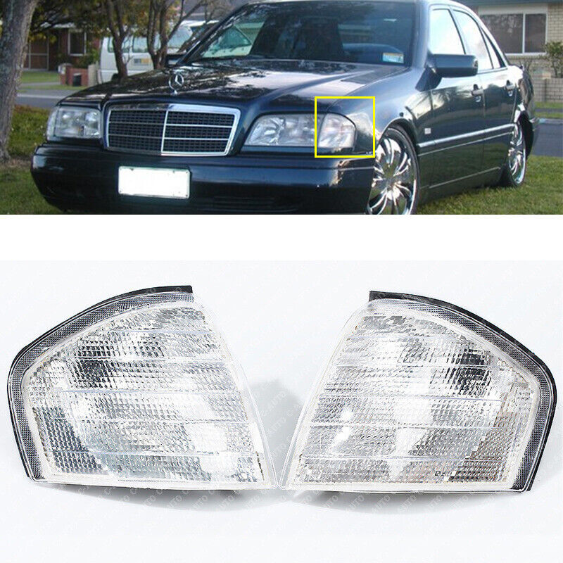 For 1994-2000 for Mercedes-Benz C Class W202 Pair Turn Signal Lamp Frame Cover