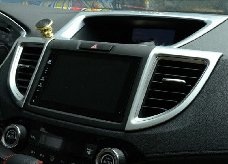 Middle Air Outlet Vent Cover Trim 2PCS for Honda CRV CR-V 2012-2016 Matte Silver