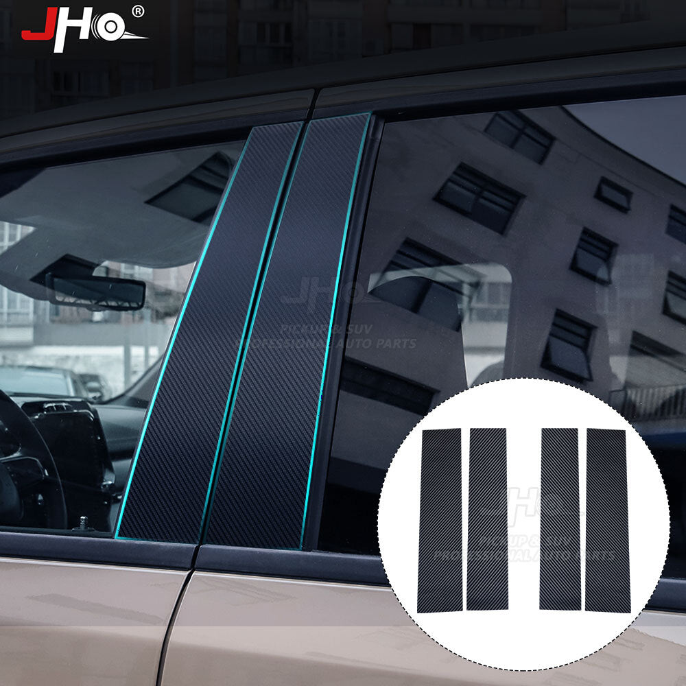 Window Pillar Post Sticker Carbon Fiber Protect Trim for Dodge for Ram 1500 TRX 2021