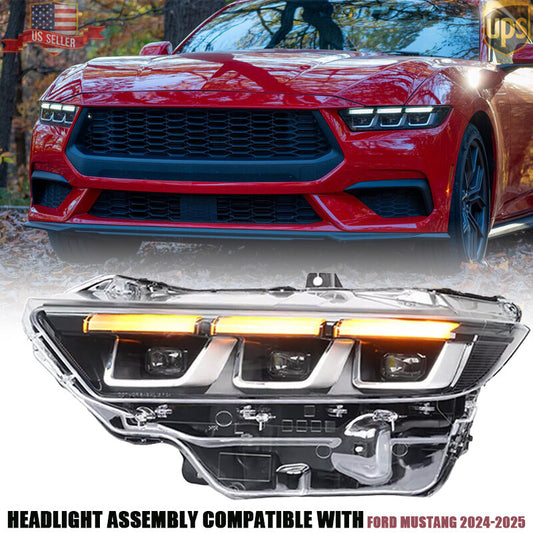 PR3B13006 LED Headlight Assembly LH Left Driver Side for Ford for Mustang 2024-2025