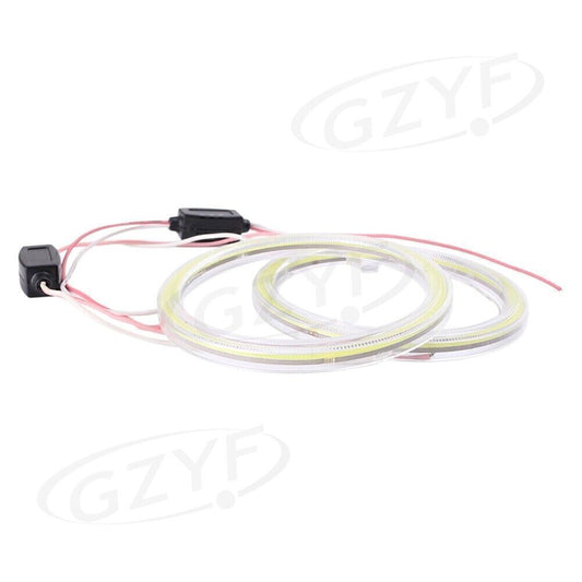 2x 100mm 12V-24V Angel Eyes 117 COB Halo Ring Light Car LED Headlight