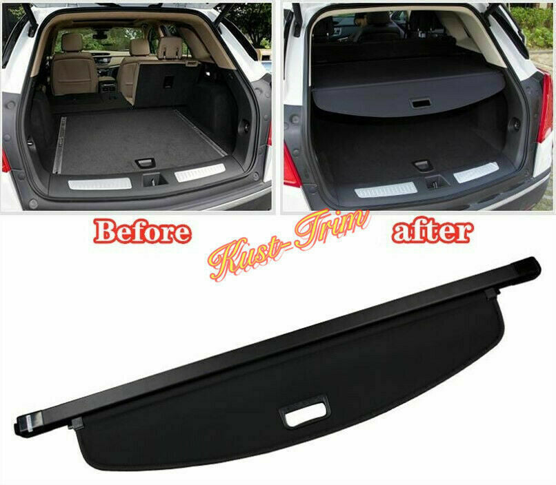 1P for Cadillac XT5 2016-2021 Black Rear Trunk Cargo Cover Security Shield Shade